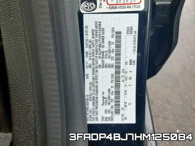 3FADP4BJ7HM125084 фото 2