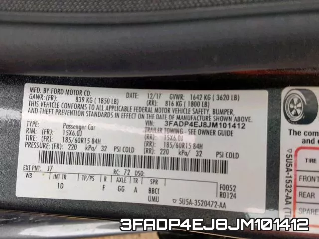 3FADP4EJ8JM101412 фото 2