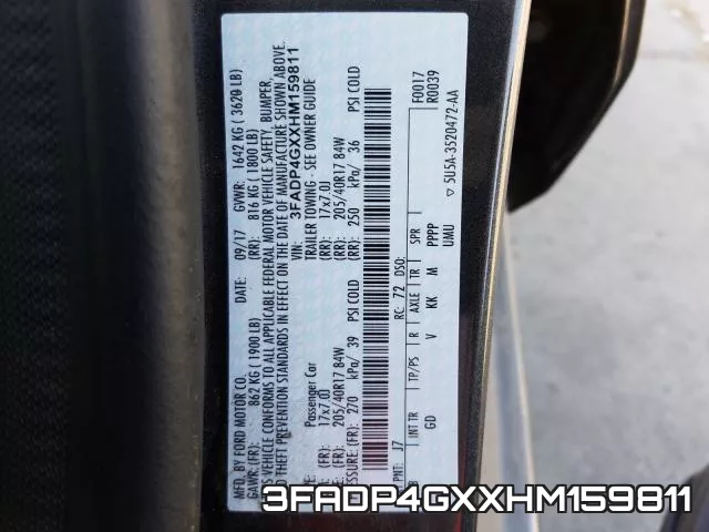 3FADP4GXXHM159811 фото 2