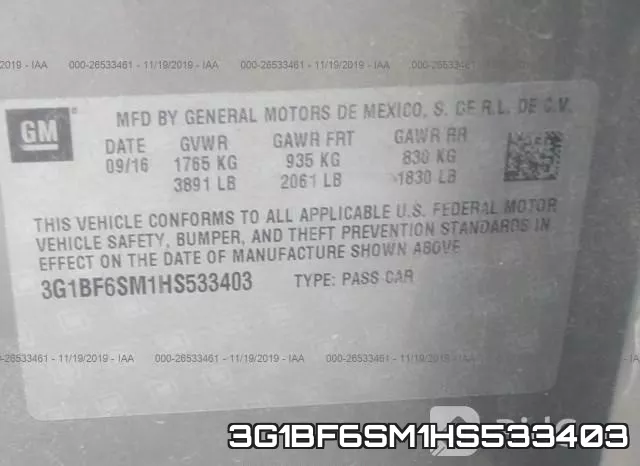 3G1BF6SM1HS533403 фото 10