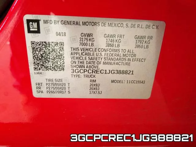 3GCPCREC1JG388821 фото 2
