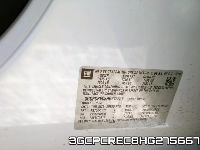 3GCPCREC8HG275667 фото 2