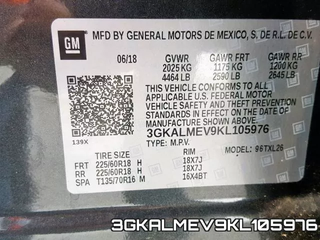 3GKALMEV9KL105976 фото 2