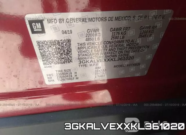 3GKALVEXXKL361020 фото 10