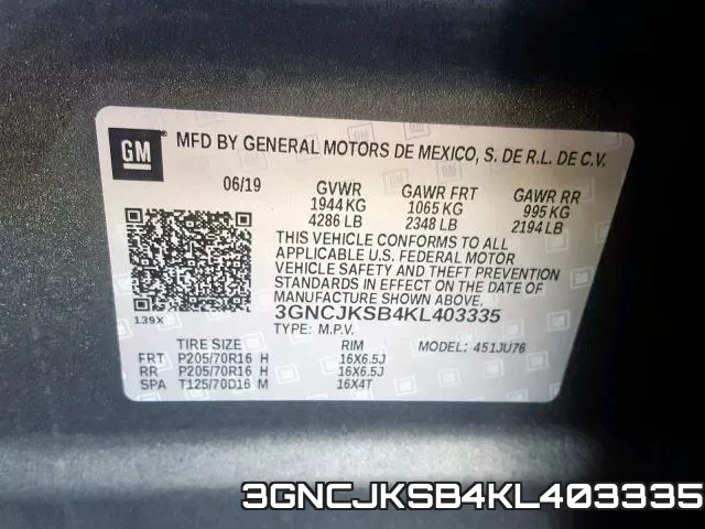 3GNCJKSB4KL403335 фото 2