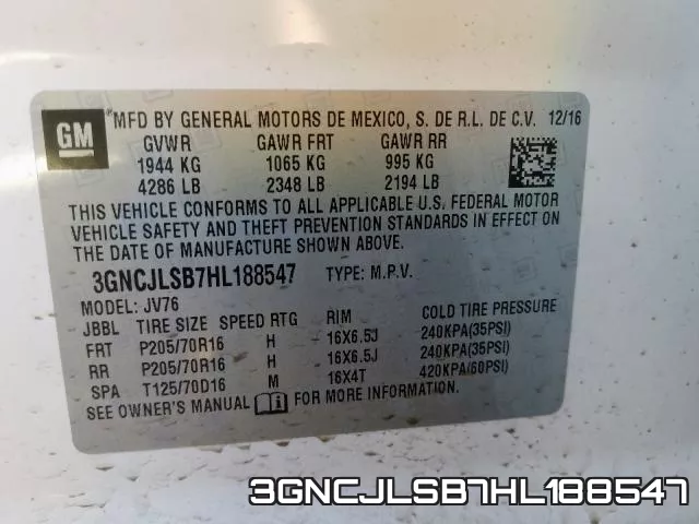 3GNCJLSB7HL188547 фото 2
