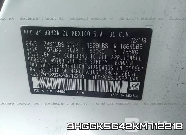 3HGGK5G42KM712218 фото 10