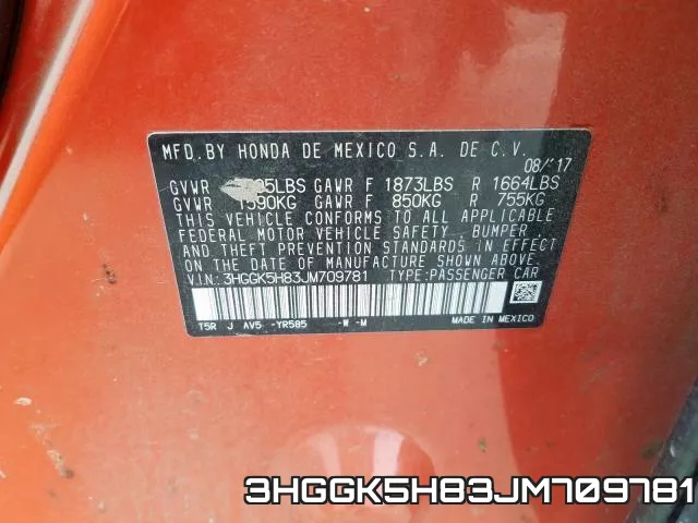 3HGGK5H83JM709781 фото 2