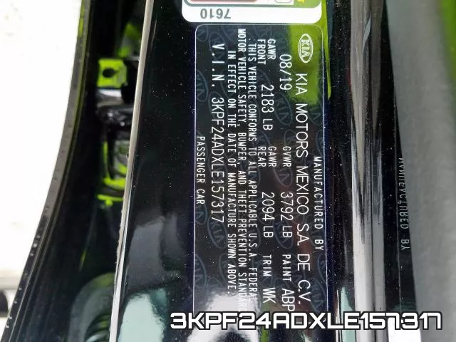 3KPF24ADXLE157317 фото 2