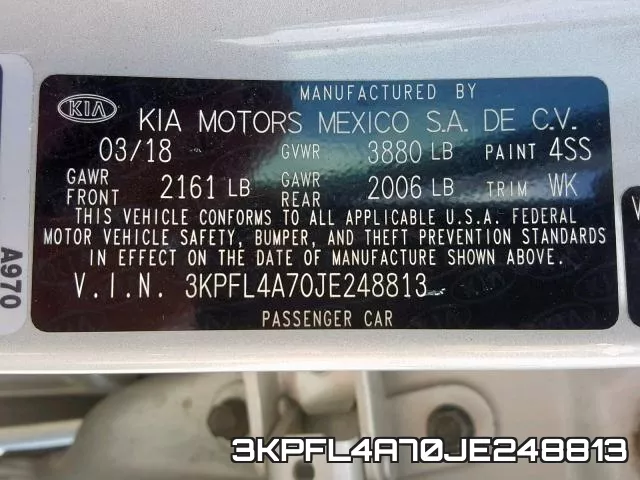 3KPFL4A70JE248813 фото 2