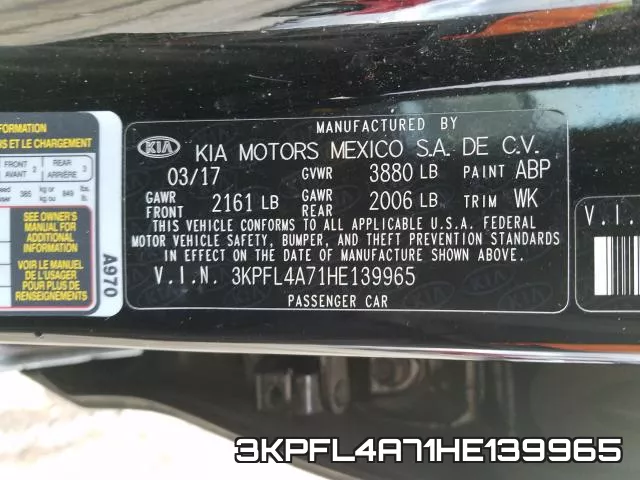 3KPFL4A71HE139965 фото 2