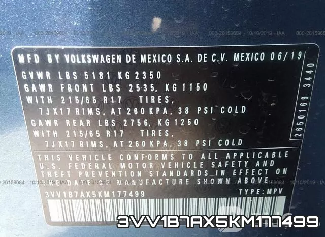 3VV1B7AX5KM177499 фото 10