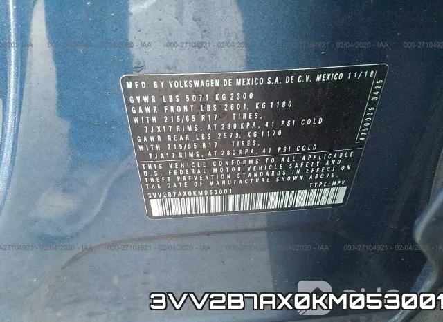 3VV2B7AX0KM053001 фото 10
