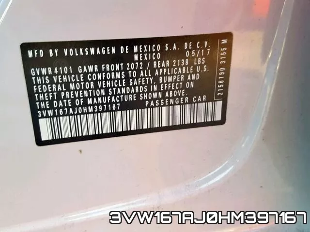 3VW167AJ0HM397167 фото 2