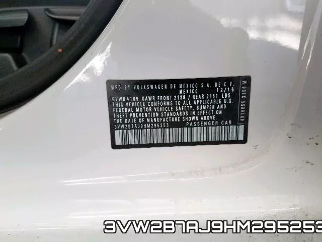 3VW2B7AJ9HM295253 фото 2