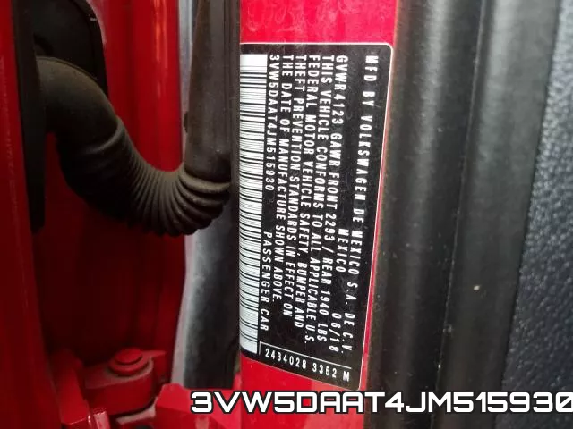 3VW5DAAT4JM515930 фото 2