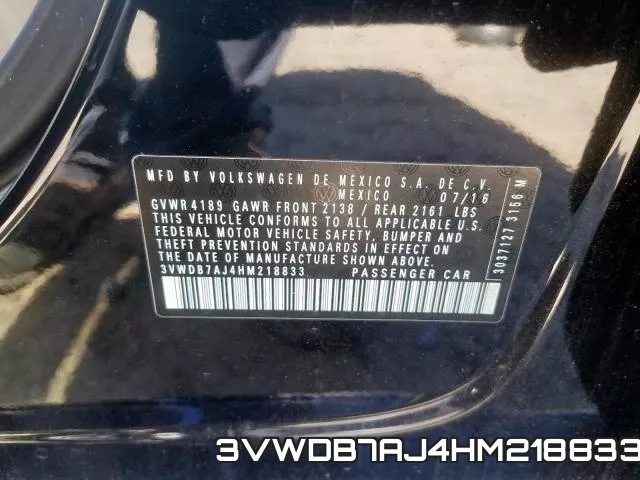 3VWDB7AJ4HM218833 фото 2
