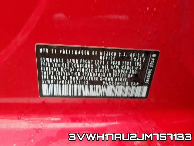3VWH17AU2JM757133 фото 2