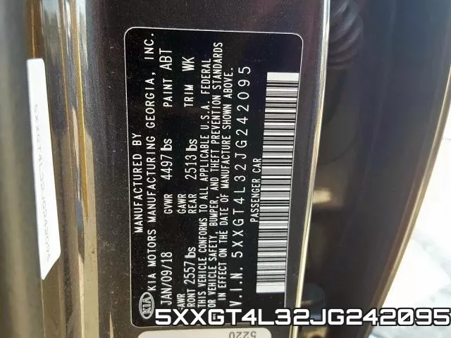 5XXGT4L32JG242095 фото 2