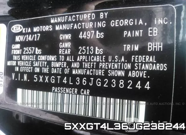 5XXGT4L36JG238244 фото 10