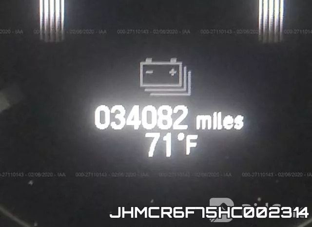 JHMCR6F75HC002314 фото 8