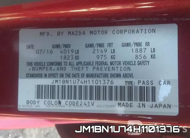 JM1BN1U74H1101376 фото 10