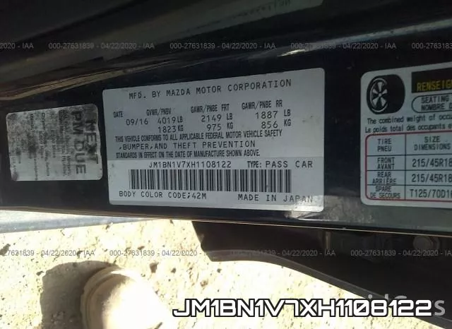 JM1BN1V7XH1108122 фото 10