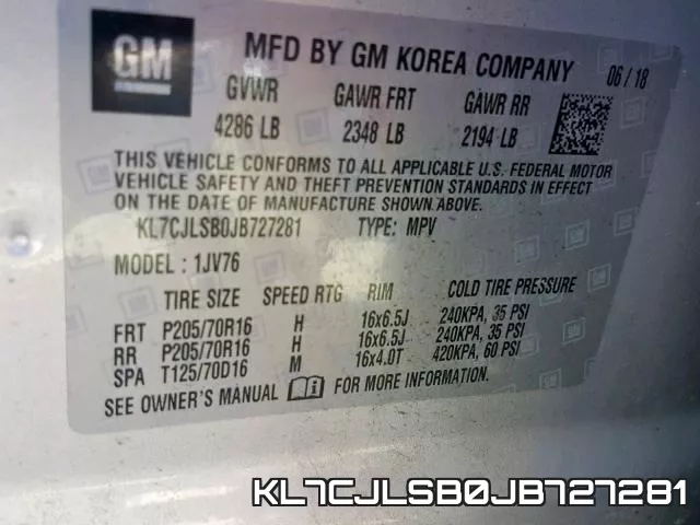 KL7CJLSB0JB727281 фото 2