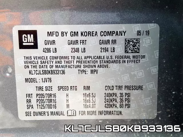 KL7CJLSB0KB933136 фото 2