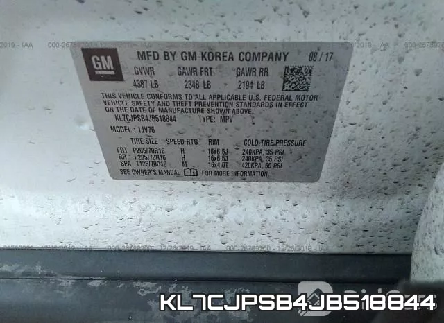 KL7CJPSB4JB518844 фото 10