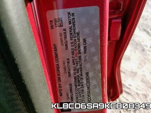 KL8CD6SA9KC808349 фото 2