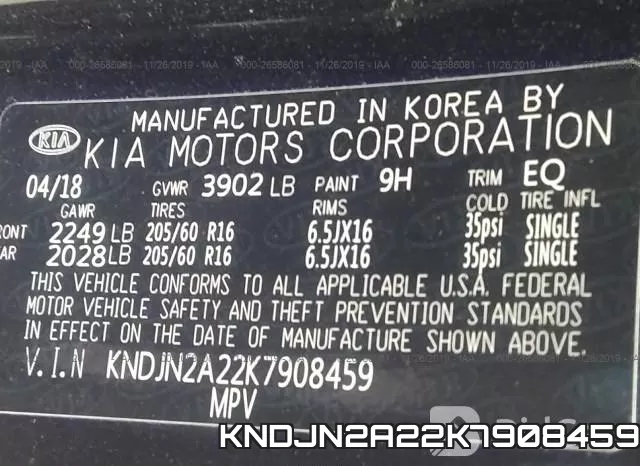 KNDJN2A22K7908459 фото 10