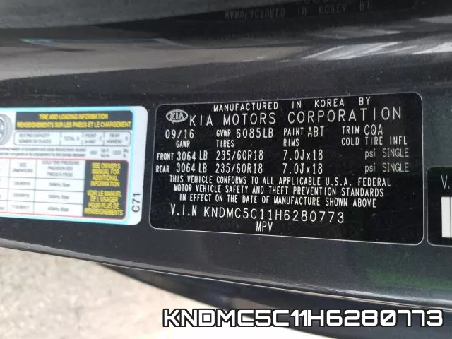 KNDMC5C11H6280773 фото 2