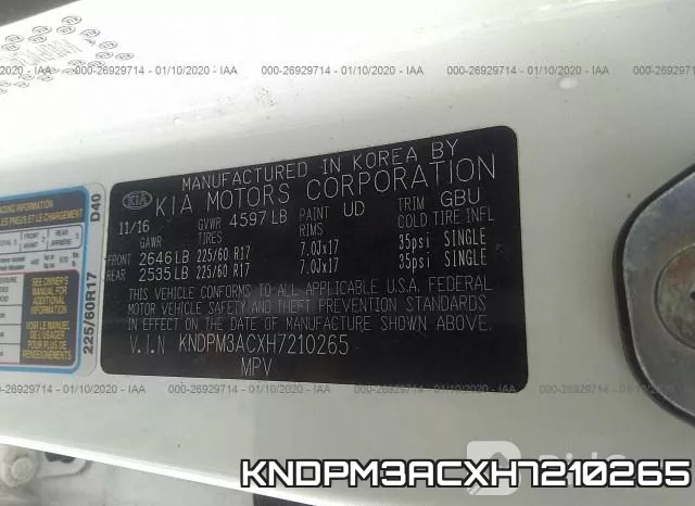 KNDPM3ACXH7210265 фото 10