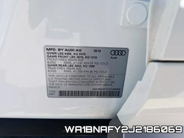 WA1BNAFY2J2186069 фото 2