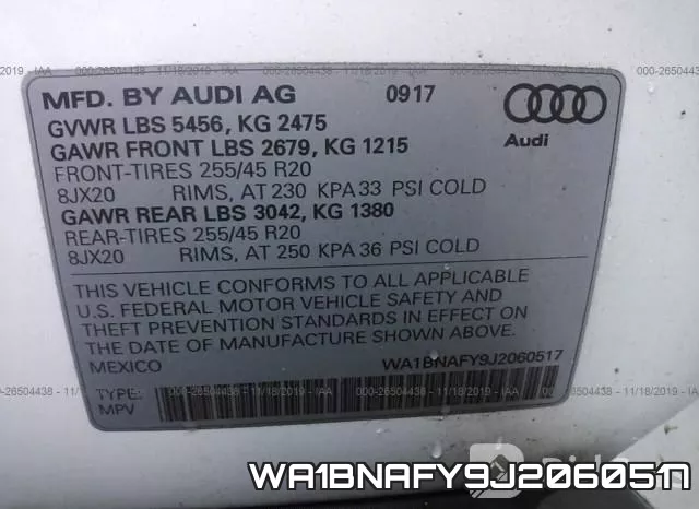 WA1BNAFY9J2060517 фото 10