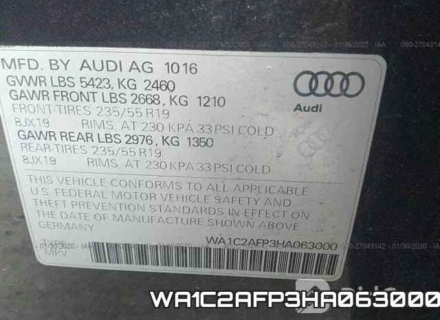 WA1C2AFP3HA063000 фото 10