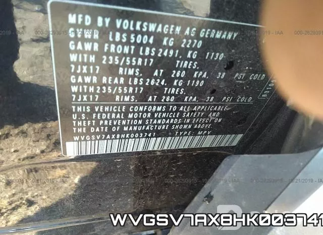 WVGSV7AX8HK003741 фото 10