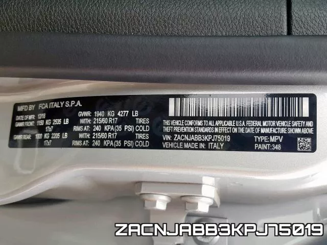ZACNJABB3KPJ75019 фото 2