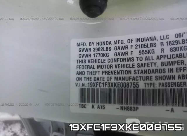 19XFC1F3XKE008755 фото 10