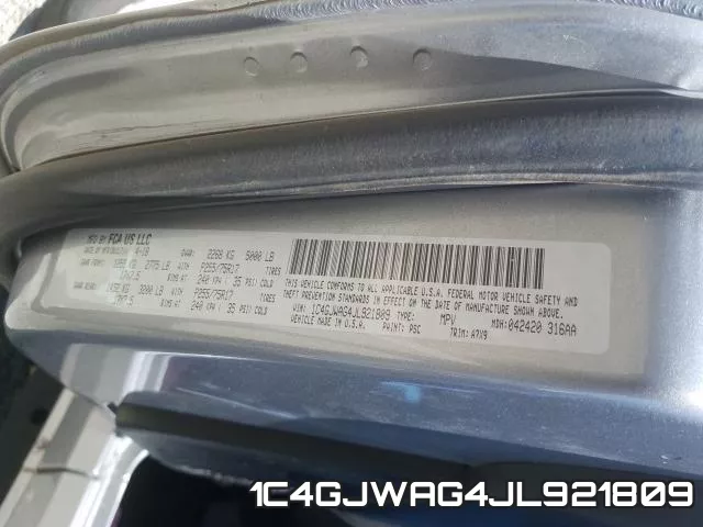 1C4GJWAG4JL921809 фото 2
