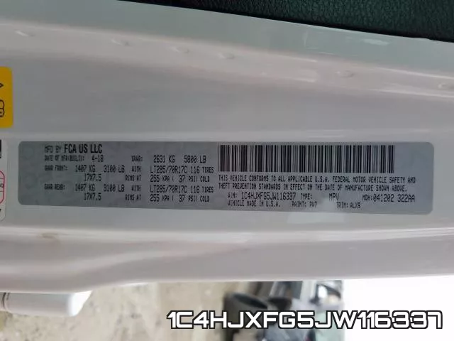 1C4HJXFG5JW116337 фото 2