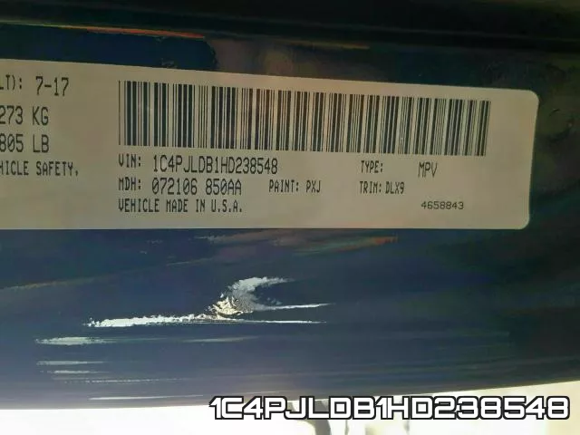 1C4PJLDB1HD238548 фото 2