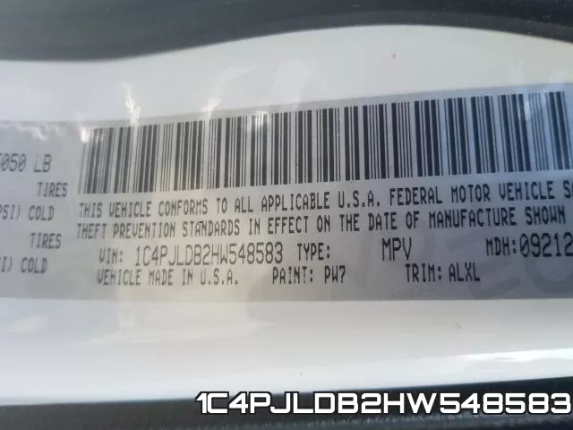 1C4PJLDB2HW548583 фото 2