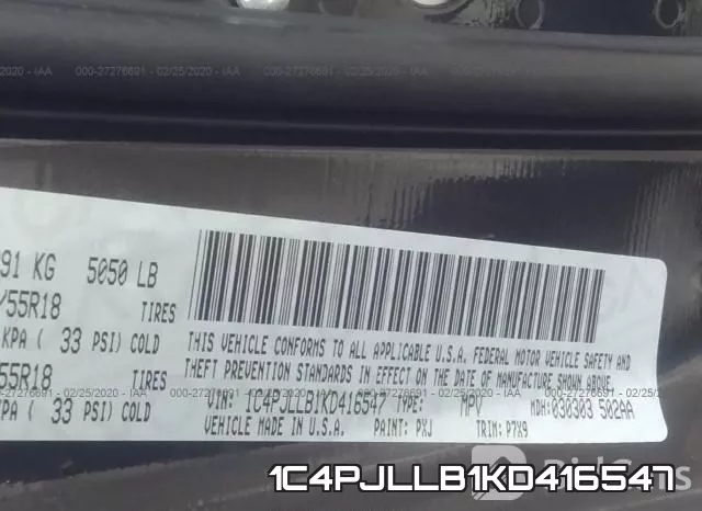 1C4PJLLB1KD416547 фото 10