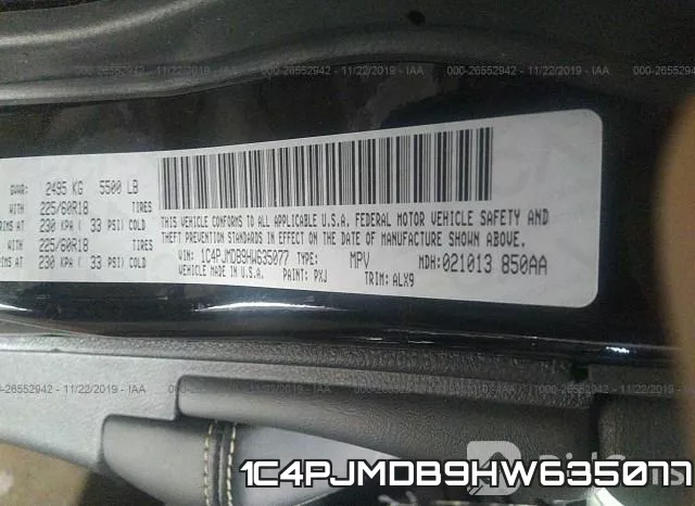 1C4PJMDB9HW635077 фото 10