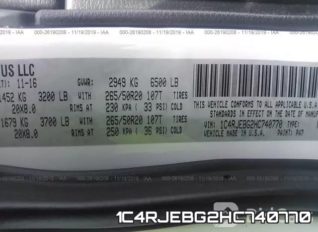 1C4RJEBG2HC740770 фото 10