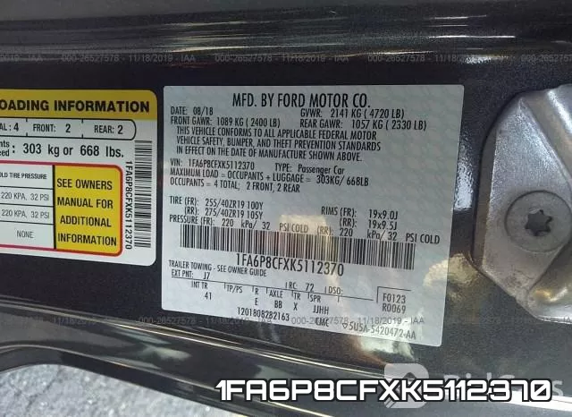 1FA6P8CFXK5112370 фото 10
