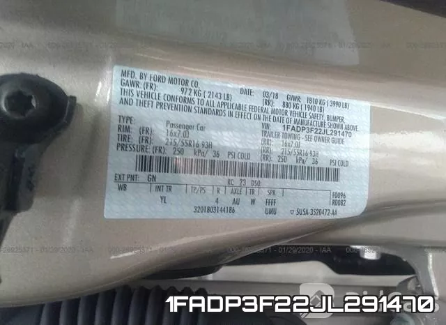 1FADP3F22JL291470 фото 10