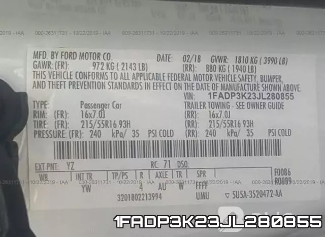 1FADP3K23JL280855 фото 10